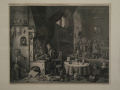Kupferstich Der Alchemist